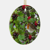 Robin avec saint et lierre - décoration de noël (Droite)