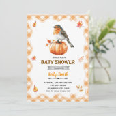 Robin Baby Shower Invitation (Debout devant)