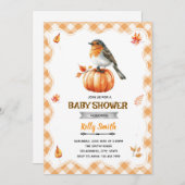 Robin Baby Shower Invitation (Devant / Derrière)