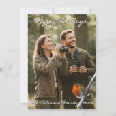 Robin Bird Carte photo de Noël (Devant)