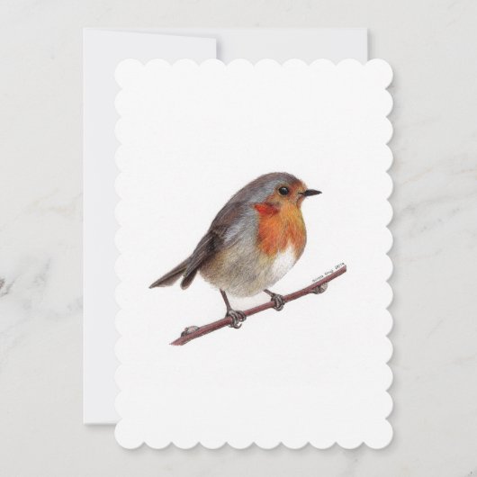 Robin Bird (Erithacus Rubecula) Cadeau Kaart (Voorkant)