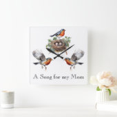 Robin Bird Horloge murale (Maison)