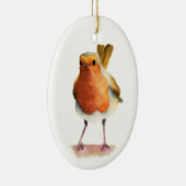 Robin Bird Waterverf Painting Keramisch Ornament (Rechts)