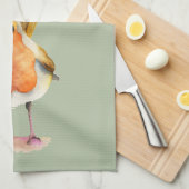 Robin Bird Waterverf Painting Theedoek (Quarter Fold)