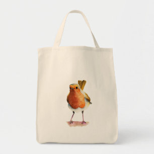 Robin Bird Waterverf Painting Tote Bag