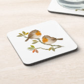 Robin Birds Dessous de verre en plastique dur (Côté gauche)