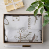 Robin Birds French City Names Decoupage Tissuepapier (Geschenk)