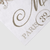 Robin Birds French City Names Decoupage Tissuepapier (Detail)