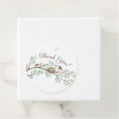 Robin Birds Nest Eggs Spring Baby shower Bedankjes Labels (In situ)