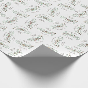 Robin Birds Nest Eggs Spring Baby shower Cadeaupapier