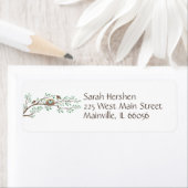 Robin Birds Nest Eggs Spring Baby shower Etiket (Insitu)