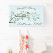 Robin Birds Nest Eggs Spring Baby shower Spandoek (Insitu)