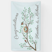 Robin Birds Nest Eggs Spring Baby shower Spandoek (Verticaal)
