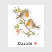Robin Birds Stickers Vinyle Coupé Sur Mesure (Feuille)