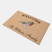 Robin Birds Zangvogel Natuur Wildlife Leuk Deurmat (Schuin)