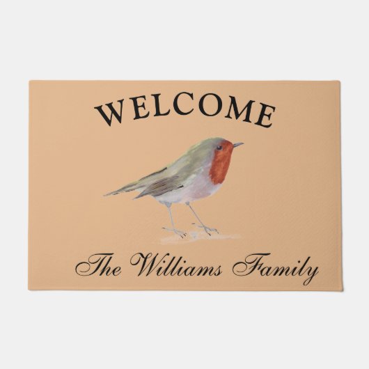 Robin Birds Zangvogel Natuur Wildlife Leuk Deurmat (Voorkant)