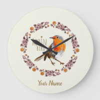 Robin Botanical Flowers voor vogelliefhebber