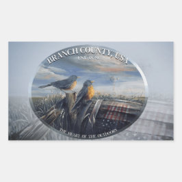 Robin Branch Co MICH Rechthoekige Sticker