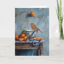 Robin - Carte de voeux pliée