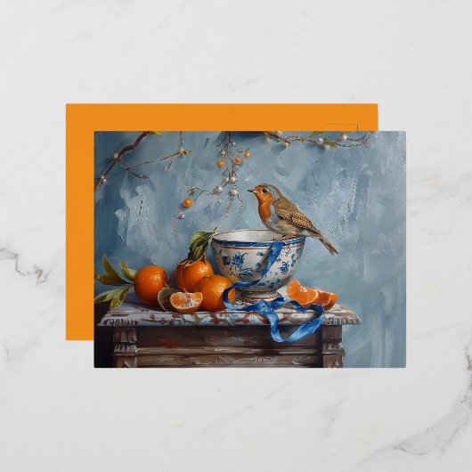 Robin - Cartes postales Foil (Recto/Verso)