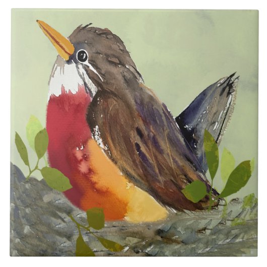 Robin Ceramic Kitchen Tile Tegeltje (Voorkant)