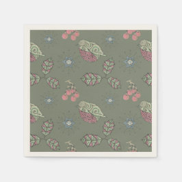 Robin Christmas doodle servetten