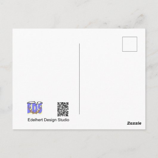 Robin Cust. Carte postale Joyeux Noël (Dos)