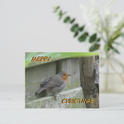 Robin Cust. Vrolijk kerstfeest Briefkaart (Staand voorkant)