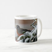 Robin dans la tasse de neige (Devant droit)
