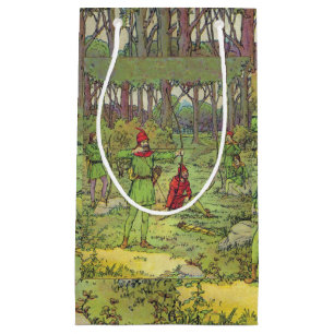 Robin De Bois Dans La Forêt Petit Sac Cadeau