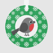 Robin de dessin mignon avec les flocons de neige (dos)