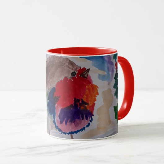 Robin de Noël Mug (Devant droit)