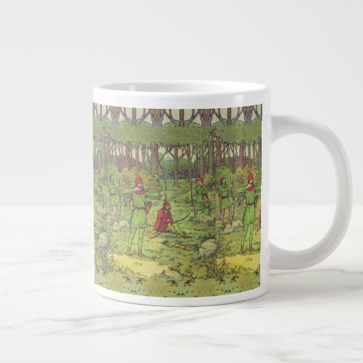 Robin Des Bois Dans La Forêt Grande Mug De Café (Droite)