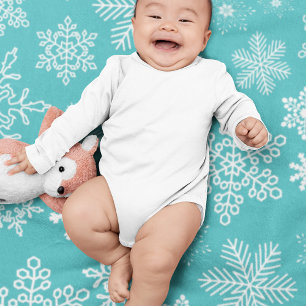 Robin Egg Blau Witte Sneeuwvlok Patroon Fleece Deken