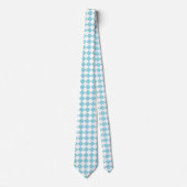 Robin Egg Blauw en Wit Chevron Pattern Classic Stropdas (Voorkant)