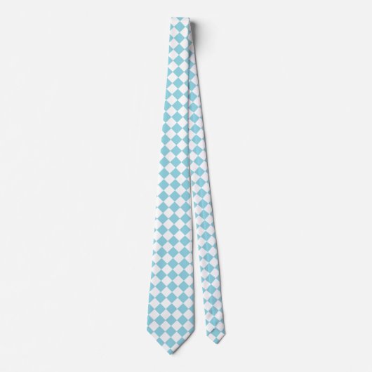 Robin Egg Blauw en Wit Chevron Pattern Classic Stropdas (Voorkant)