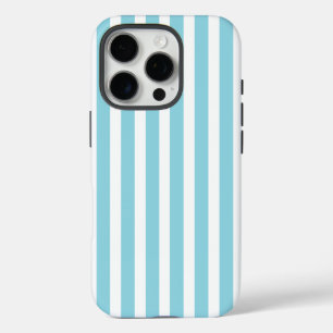 Robin Egg blauw en wit gestreept iPhone 16 Pro Hoesje