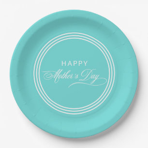 Robin Egg Blue Calligrafie Moederdag Papieren Bordje