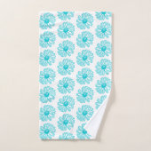 Robin Egg Blue Daisy Print, Hippie Flowers Pattern Bad Handdoek (Handdoek)