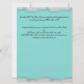 Robin Egg Blue en White Masquerade Wedding Kaart (Achterkant)