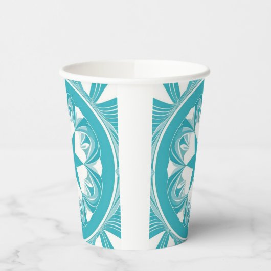 Robin Egg Blue Papieren Bekers (Links)