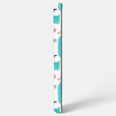 Robin Egg Blue Schattige kattenpatroon Samsung Galaxy Hoesje (Achterkant horizontaal)