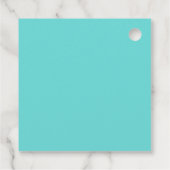 Robin Egg Blue Swan Logo met naam Bedankjes Labels (Achterkant)