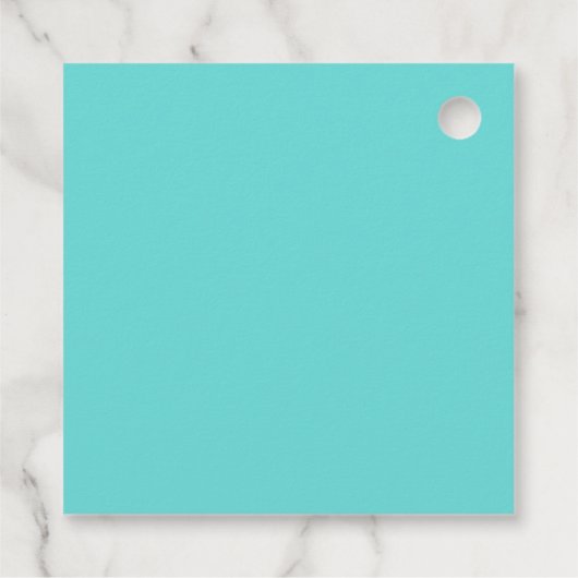 Robin Egg Blue Swan Logo met naam Bedankjes Labels (Achterkant)