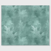 Robin Egg Green Leaf Cadeaupapier (Vlak)