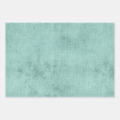 Robin Egg Green Leaf Linen (geen echt linnen) Inpakpapier Vel (Voorkant 2)