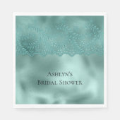 Robin Egg Groene Kant Bruidsdouche Servet (Voorkant)