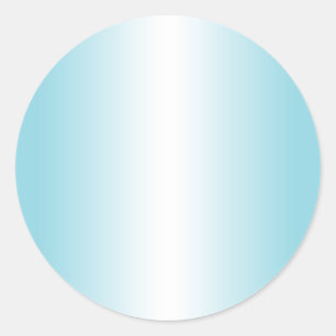 Robin Ei Blauw en Wit Gradiënt Blanko Ronde Sticker