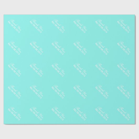 robin ' eicelblauwe turquoise aqua blue bruiloft cadeaupapier (Vlak)