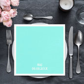 robin ' eicelblauwe turquoise aqua blue bruiloft servetten